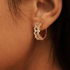 Cubic Zirconia Huggie Earrings 14k Gold Plated Tiny Earrings Small Huggie Hoop Earrings Simple Lightweight Hoops Gift for Women - 3 of 4