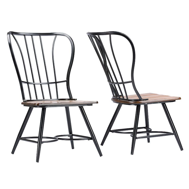 Longford Industrial Dining Chair (Set Of 2) - Baxton Studio, 1 of 7