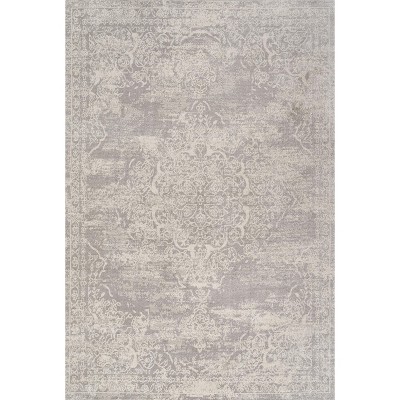 Ivory Synthetic Easy Care Rectangular Area Rug 3' x 5'