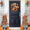 TackView 20" Thanksgiving Fall Wreaths for Front Door, Autumn Wreath with Pumpkin, Maple Leaves, Pine Cone and Buffalo Plaid Bow for Indoor Outdoor - 2 of 4
