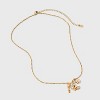 14K Gold Dipped Cubic Zirconia Mama Butterfly and Flower Charm Pendant Necklace - Gold - 3 of 4