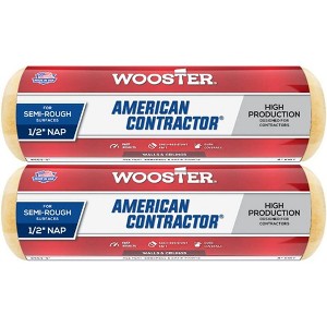 Wooster Genuine 9" American Contractor 1/2" Nap Roller Cover 2-Pack, R363-9-2PK - 1 of 1