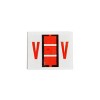 Smead A-Z Color-Coded Bar-Style End Tab Labels Letter V Dark Orange 500/Roll 67092 - 4 of 4