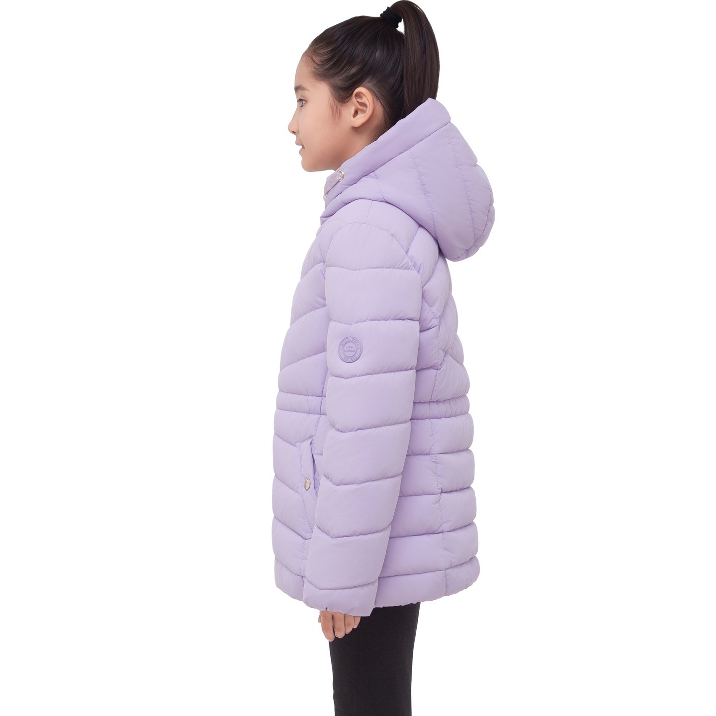 Куртка Rokka&Rolla Long Coat Puffer Jacket-Purple для девочек, цвет: Фиолетовый — фото 8