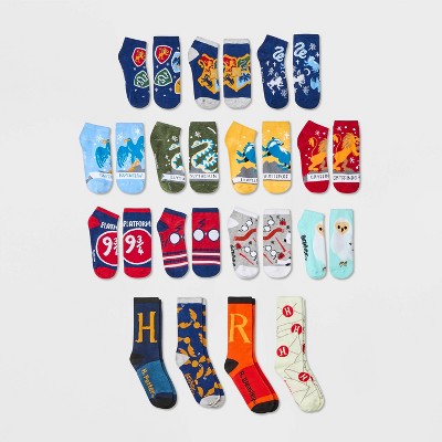 Women's Harry Potter Crest 15 Days of Socks Advent Calendar - Assorted Colors 4-10