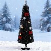 TopComfy Christmas Tree Stands Artificial Christmas Tree with Realistic Branches Christmas Interior Decor for Living Room, Black, 31.52"*7.49"*7.49" - 2 of 4