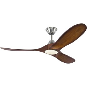 Visual Comfort and Co. 52" Visual Comfort Maverick II Brushed Steel LED Fan with Remote - 1 of 4