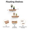 Syemin Decorative Wall Shelf Bathroom Floating Shelve Wall Mounted Shelf Farmhouse Home Decor Display Shelving Wall Shelf, Beige, 11.81"*3.94"*1.26" - 4 of 4