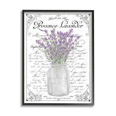 Stupell Industries Lavender Sprigs Bouquet Framed Giclee Art