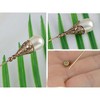 Anna-Kaci 8 Inch Women's Hat Pin Long Handle Vintage Retro Hollow Out Crystal Faux Pearl Pins - 4 of 4