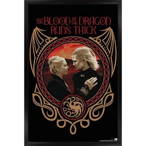 Trends International House of the Dragon: Season 2 - Blood Runs Thick Framed Wall Poster Prints - 1 of 4