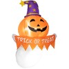 ACEPANO 41.30 in. H Inflatable Halloween Decoration Window Sticker Ghost with Orange Face For Garden, Lawn, Party & Festival-Orange - 3 of 4