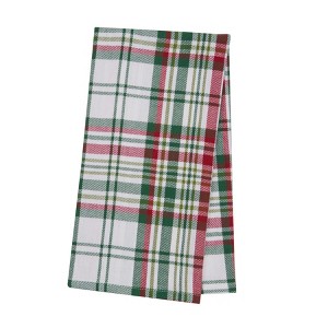 C&F Home 27' X 18" Joel Plaid Woven Cotton Kitchen Dish Towel Red White and Blue Plaid - 1 of 4