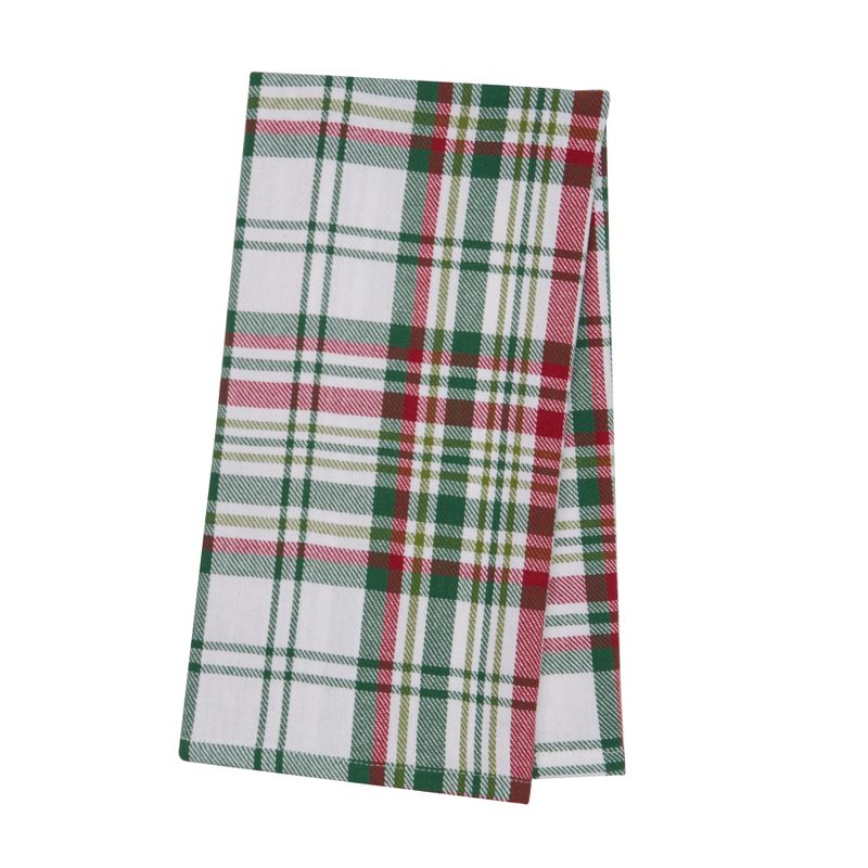 C&F Home 27' X 18" Joel Plaid Woven Cotton Kitchen Dish Towel, Red, White and Blue Plaid, 1 of 4