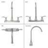 DOMETOUR Single Handle High Arc Brushed Nickel Pull Out Kitchen Faucet,Single Level Stainless Steel Kitchen Sink Faucets with Pull Down Sprayer - 3 of 4