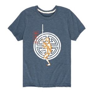 Boys' - Avatar: The Last Airbender - Aang Crest Short Sleeve Graphic T-Shirt - 1 of 4
