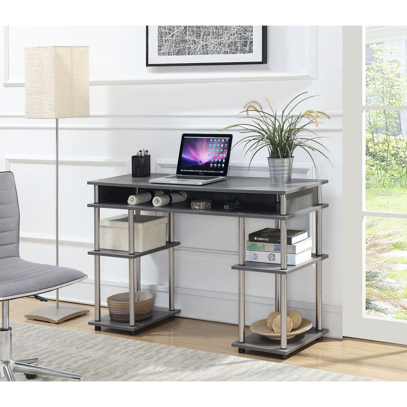 Breighton Home Harmony Office No Tools Writing Desk with Shelves, 5 of 12