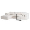 Clihome 112"Modular Sectional Sofa with Free Side Table,Wide Seat,Free Combination,L-Shaped Sofa for Living Room - 2 of 4