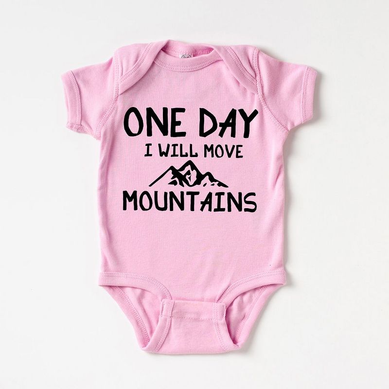 The Juniper Shop One Day I Will Move Mountains Baby Bodysuit, 1 of 3