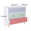 Racxily Kids 3 Drawer Dresser, Baby Nightstand for Bedroom, Storage Cabinet for Toddler Child for Living Room, Toddler Room - 3 of 4