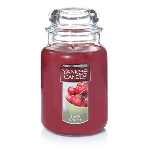 Original Large Black Cherry Large Jar Candle 22oz - Yankee Candle: Paraffin Wax, Glass Container, 110hr Burn Time - 1 of 4