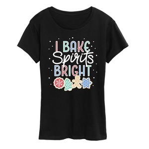 Women's - Instant Message - I Bake Spirits Bright Short Sleeve Graphic T-Shirt - 1 of 4