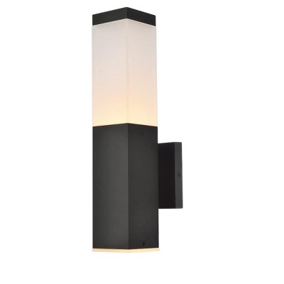 Raine Black Aluminum LED Wall Sconce with Dimmable Light