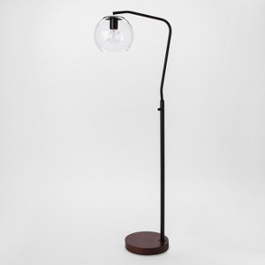 Madrot Glass Globe Floor Lamp Black Lamp Only - Project 62