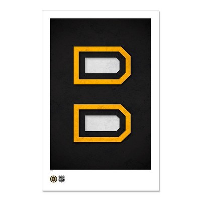 NHL Boston Bruins Logo Art Poster Print