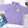 Simply Sage Market Embroidered Boo Ghost Goose Quarter Zip Fleece - 2 of 4