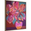 23"x28" Pink Flowers by Gabriela Avila - Amanti Art: Hand-Stretched, Lithograph, Vertical Wall Art - 2 of 4
