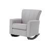 Linen Upholstered Rocking Chair with Track Arms, Pocket Coil Seat and Loose & Tight Cushions for Living Room - 2 of 4