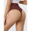 Allegra K Women's High-Waisted Tummy Control Invisible Stretchy Comfortable Thong - 2 of 4