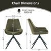 DYHOME Dining Room Chairs Set of 6, Mid Century Modern Kitchen Swivel Upholstered Dining Chair - 2 of 4