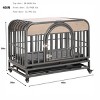 LAOTIES 46'' Heavy Duty Dog Crate,Furniture Style Kennel With Wheels And Removable Tray,Escape Proof Steel Cage For Large Dogs - 2 of 4