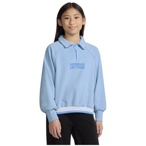 Converse® Girls' French Terry Quarter-Zip Sweatshirt - 1 of 3