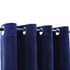 Aghana Digitals 2-Piece Dark Blue Velvet Blackout Curtains with Metal Rings, 55.1x68.9" - Light - 3 of 4