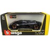 Lamborghini Terzo Millennio Dark Gray Metallic with Black Top and Carbon Accents 1/24 Diecast Model Car by Bburago