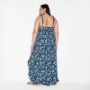 Women's Cascade Maxi High Low Dress - Wild Fable™ Navy Blue Floral - 3 of 3