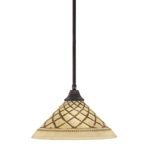 Toltec Lighting Any 1 - Light Pendant in  Dark Granite with 16" Chocolate Icing Shade - 1 of 1