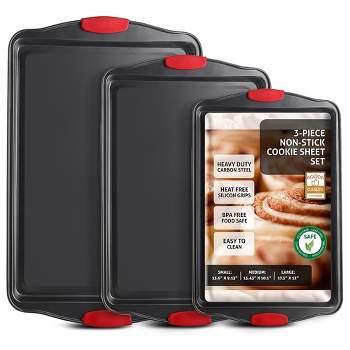 JoyTable Premium Nonstick Bakeware Set, Baking Pan Set with Silicone Handles for Oven