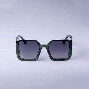 Women's Angular Open Top Square Sunglasses - A New Day™ Green: UV Protection, Recycled Plastic Frame - 1 of 2