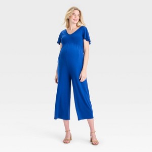 Flutter Short Sleeve Maternity Jumpsuit - Isabel Maternity by Ingrid & Isabel™ - 1 of 3