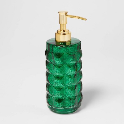 green soap dispenser