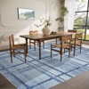 8x10 Modern Machine Washable Rug for Living Room Ultra-Soft Plaid Accent Carpet Non-Slip Contemporary Floor Mats for Bedroom Dining Room Playroom - 3 of 4