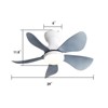 29 Inch Modern Low Profile Ceiling Fans With Lights and Remote Control 6 Speeds Flush Mount Ceiling Fan for Bedroom Kitchen Dining Room - 4 of 4