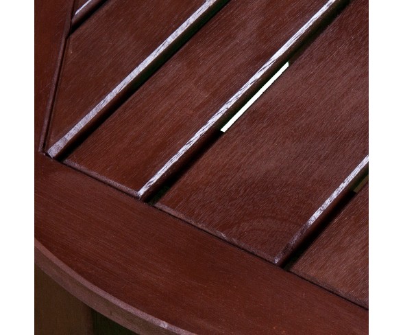 Oakley Outdoor Side Table Oiled Hardwood Brown - Aiden Lane