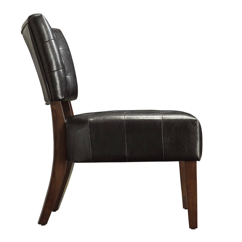 Redford Faux Leather Armless Accent Chair Brown - Inspire Q, 6 of 8