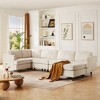Modern Corduroy Upholstered 6-Seater Modular L-Shaped Sectional Sofa, 6-piece DIY Combinations Sofa - 3 of 4