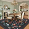 Modern Floral Printed Area Rugs Machine Washable Soft Non Slip Farmhouse Carpet Stain Resistant Low Pile Rug for Kitchen Living Room Laundry Bedroom - 2 of 4